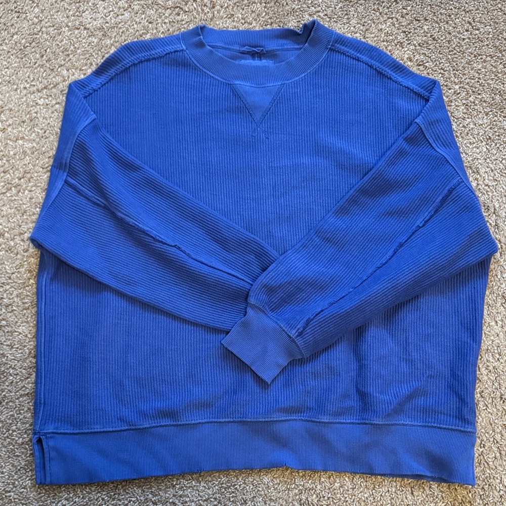 Aerie Women's Blue Crew Neck Sweater